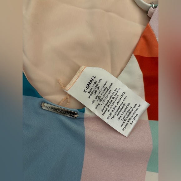 Mara Hoffman Meridian Classic One-Piece Colorblock Swimsuit XS - Picture 3 of 6